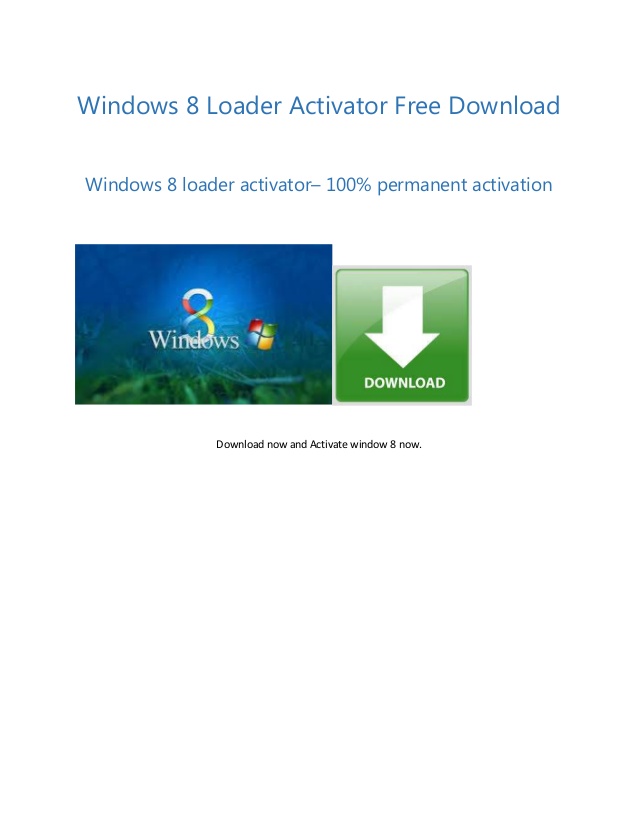 Windows 8 Permanent Activator Free Download